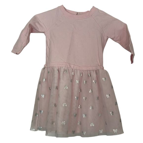 ❤️5/$25❤️ Carter’s Sweatshirt Dress with Bow Patterned Skirt - Picture 1 of 6